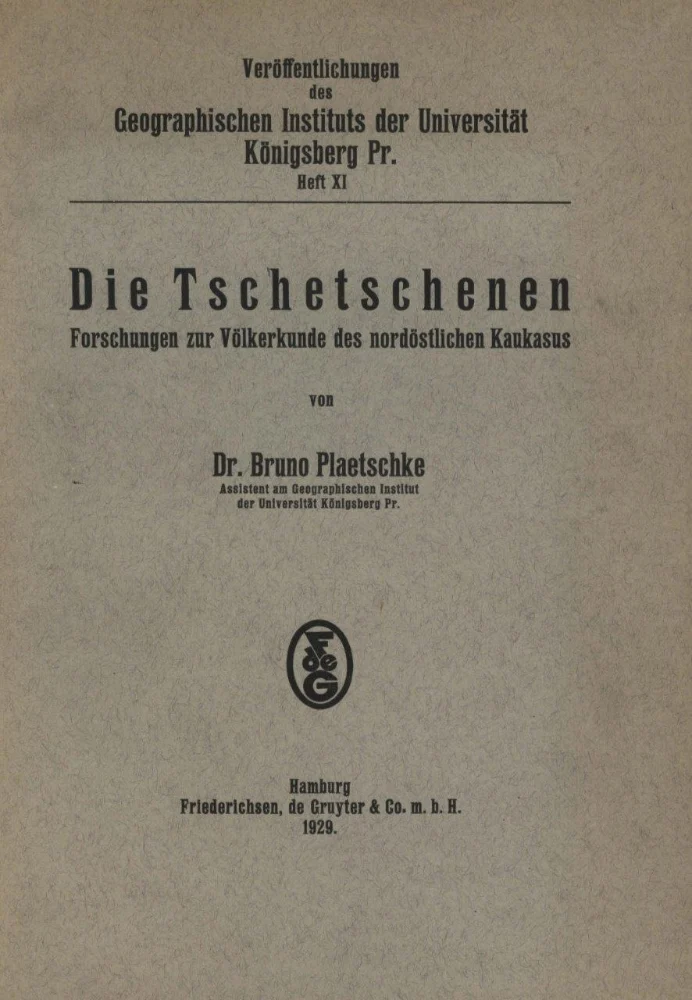 Обложка: Чеченцы — Tschetschenen