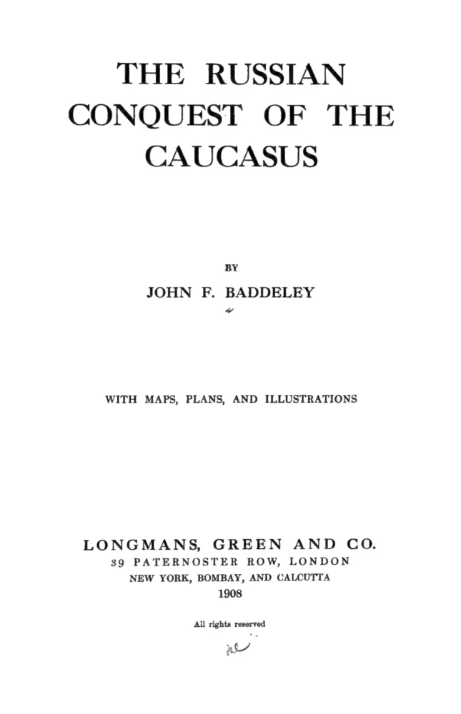 Обложка: Завоевание Кавказа/The Russian conquest of the Caucasus